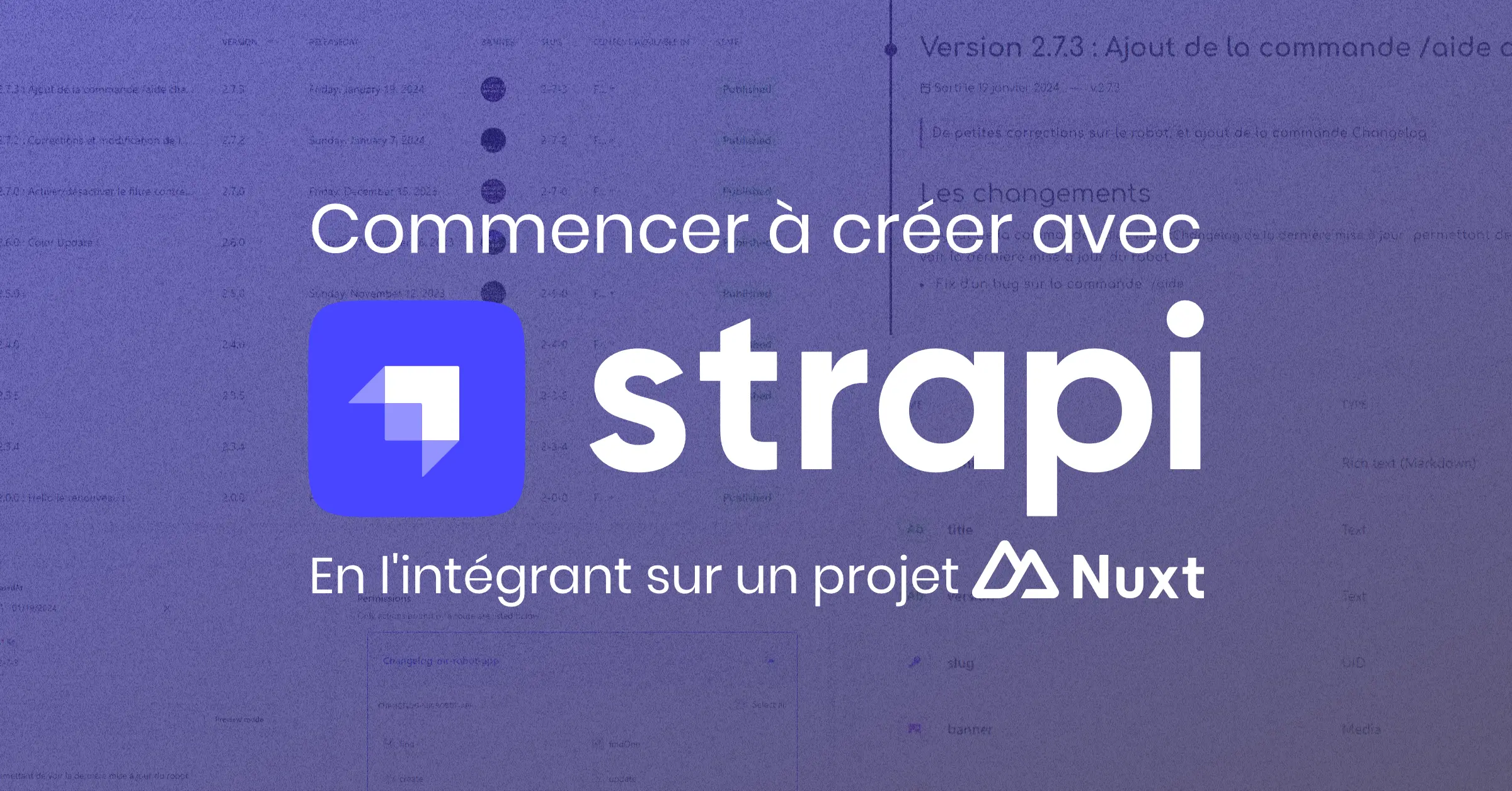 Logo Strapi et Nuxt