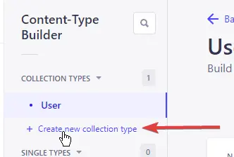 Création d’une collection type dans Strapi.