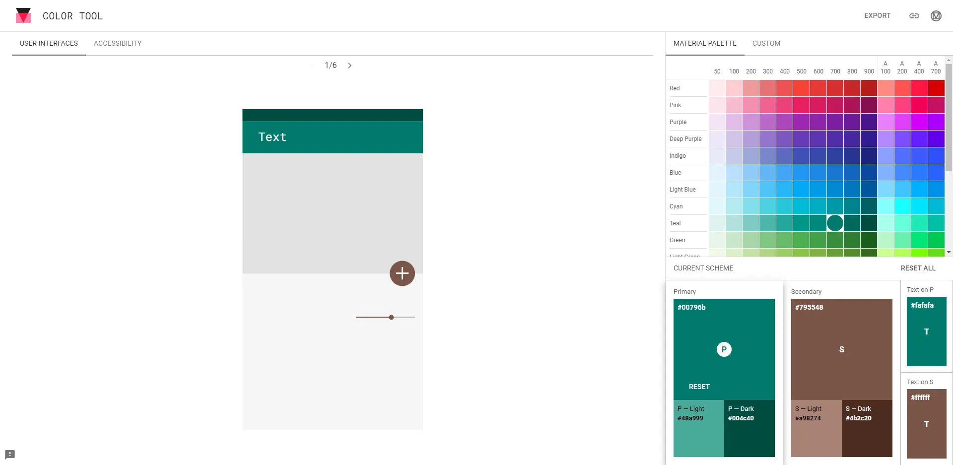 Design Tool de Google Material Design